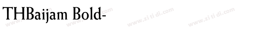 THBaijam Bold字体转换